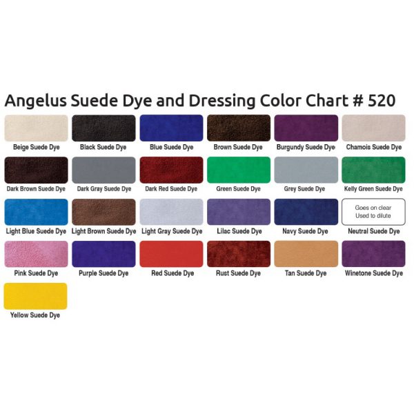 angelus dye chart